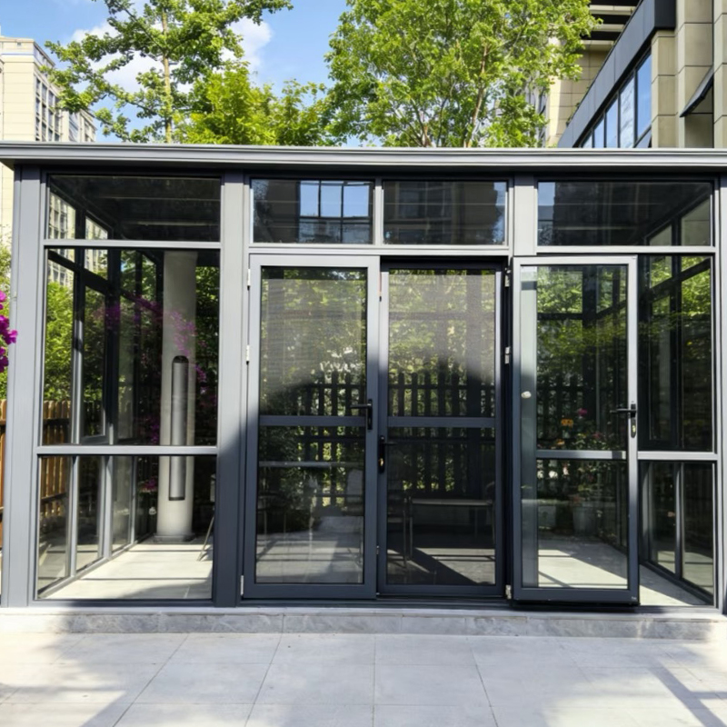 غرفة شمسية في الفناء مصنوعة من سبائك الألومنيوم